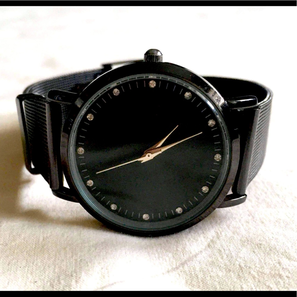 3/$15 Modern watch with rhinestone face
